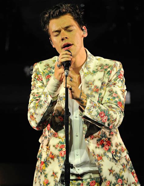 harry styles gucci suit floral|Harry Styles white suit.